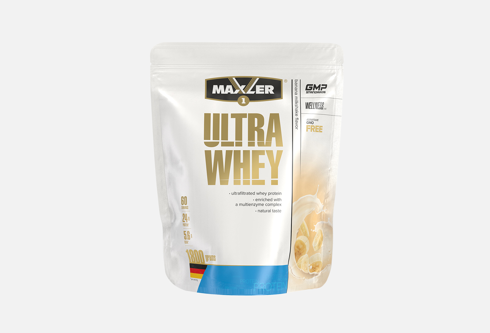 MAXLER Протеин со вкусом банана Ultra Whey 1800 г — купить в Москве