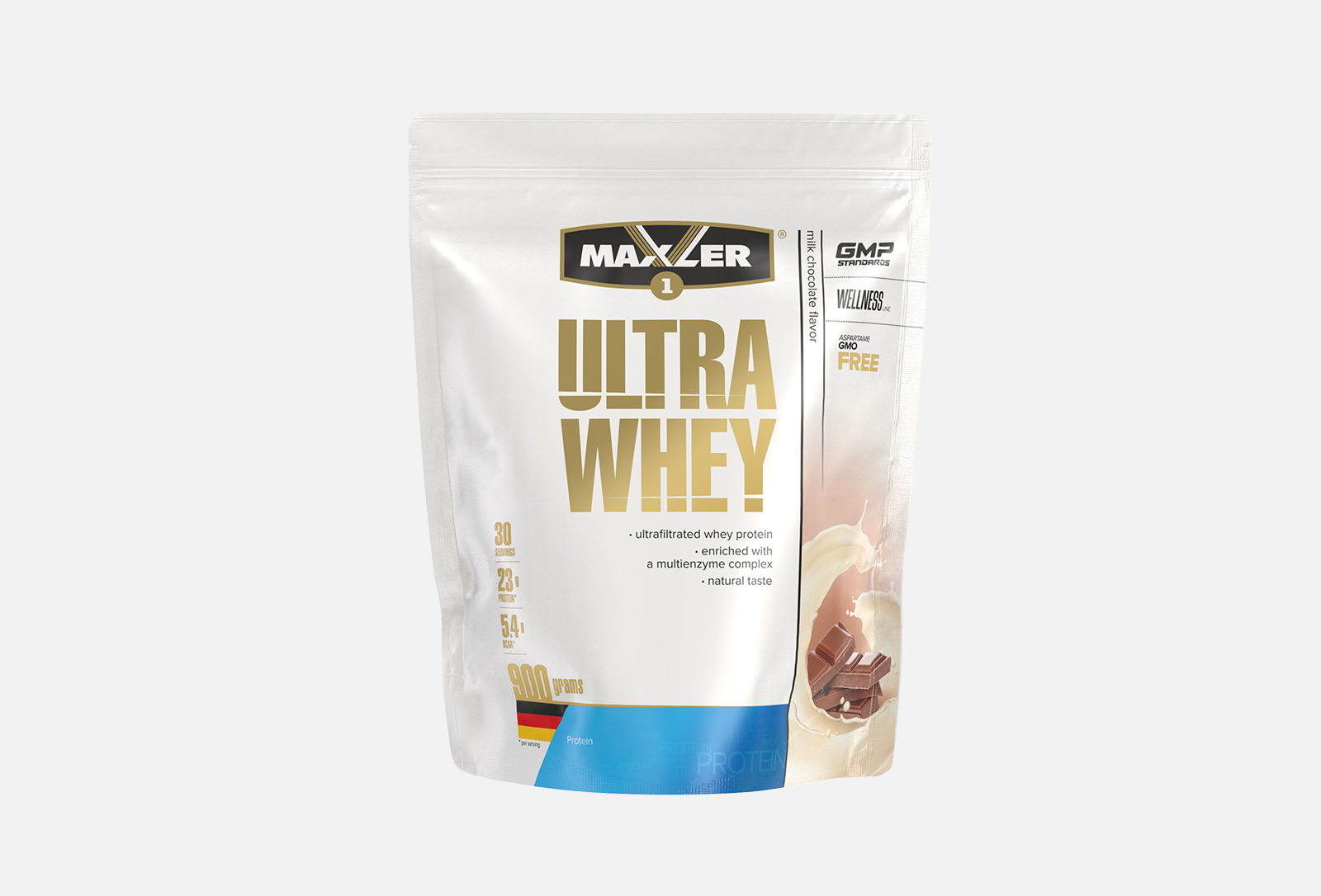 MAXLER Протеин со вкусом молочного шоколада Ultra Whey 900 г — купить ...