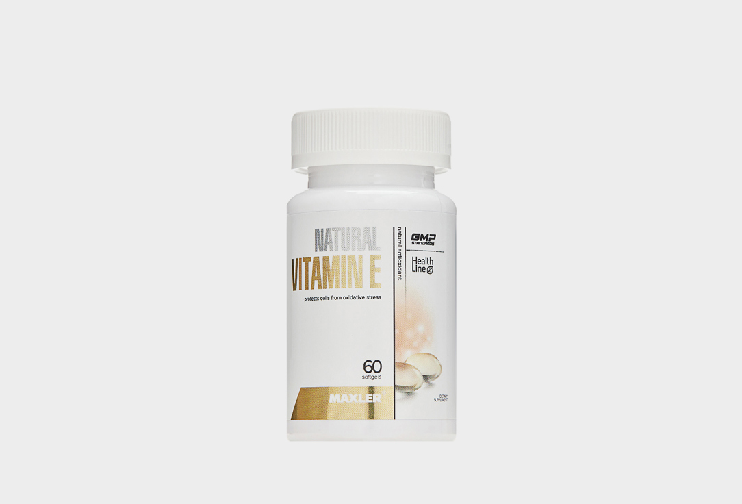 Комплекс витаминов и минералов для красоты кожи MAXLER Vitamin E Natural form, в капсулах 60 шт