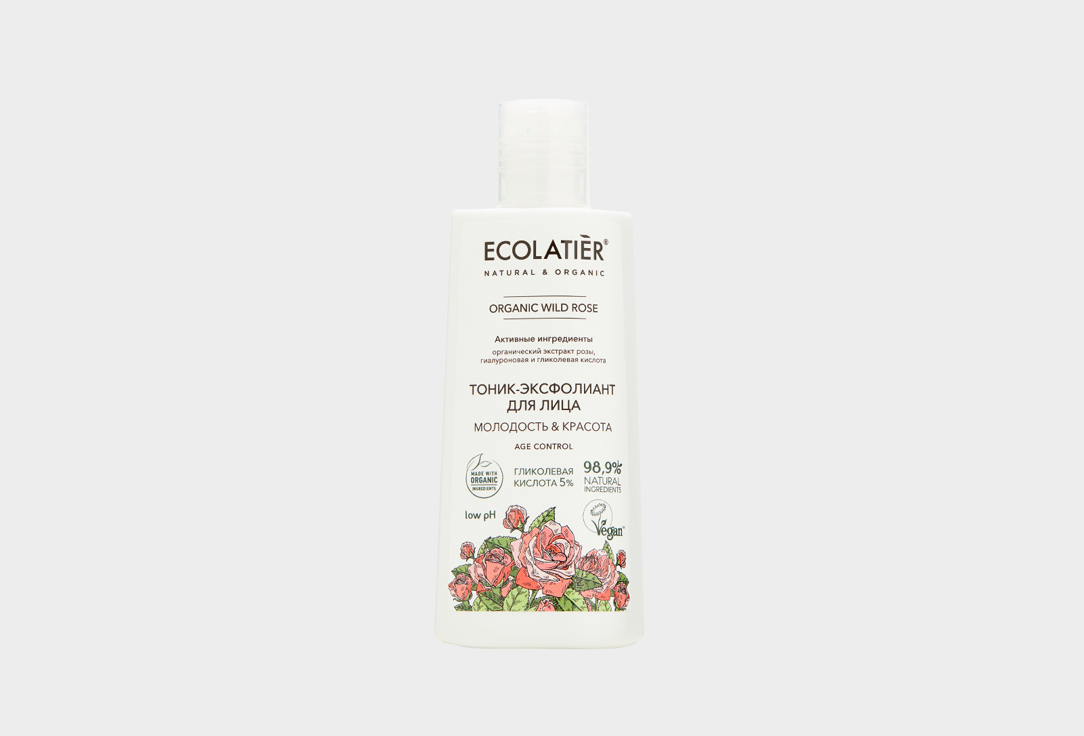 Изображение товара Тоник эксофолиант для лица ECOLATIER Organic WILD ROSE
