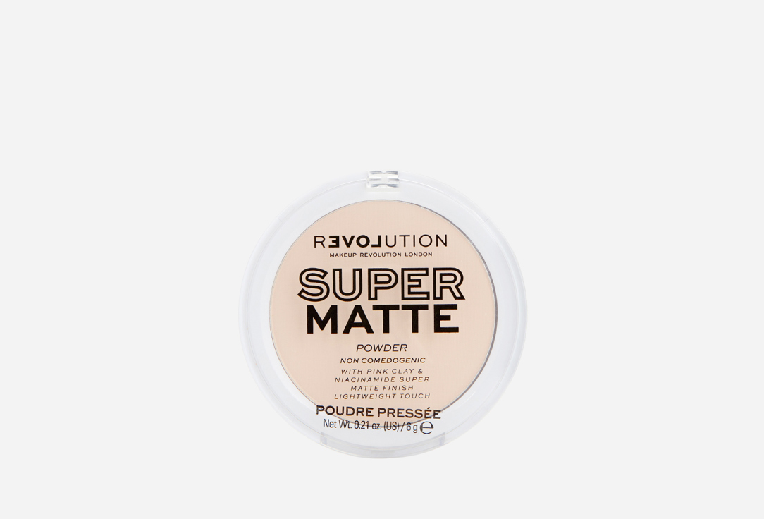 Пудра MAKEUP REVOLUTION SUPER MATTE POWDER 6 г матирующая пудра для лица super matte powder 6г translucent