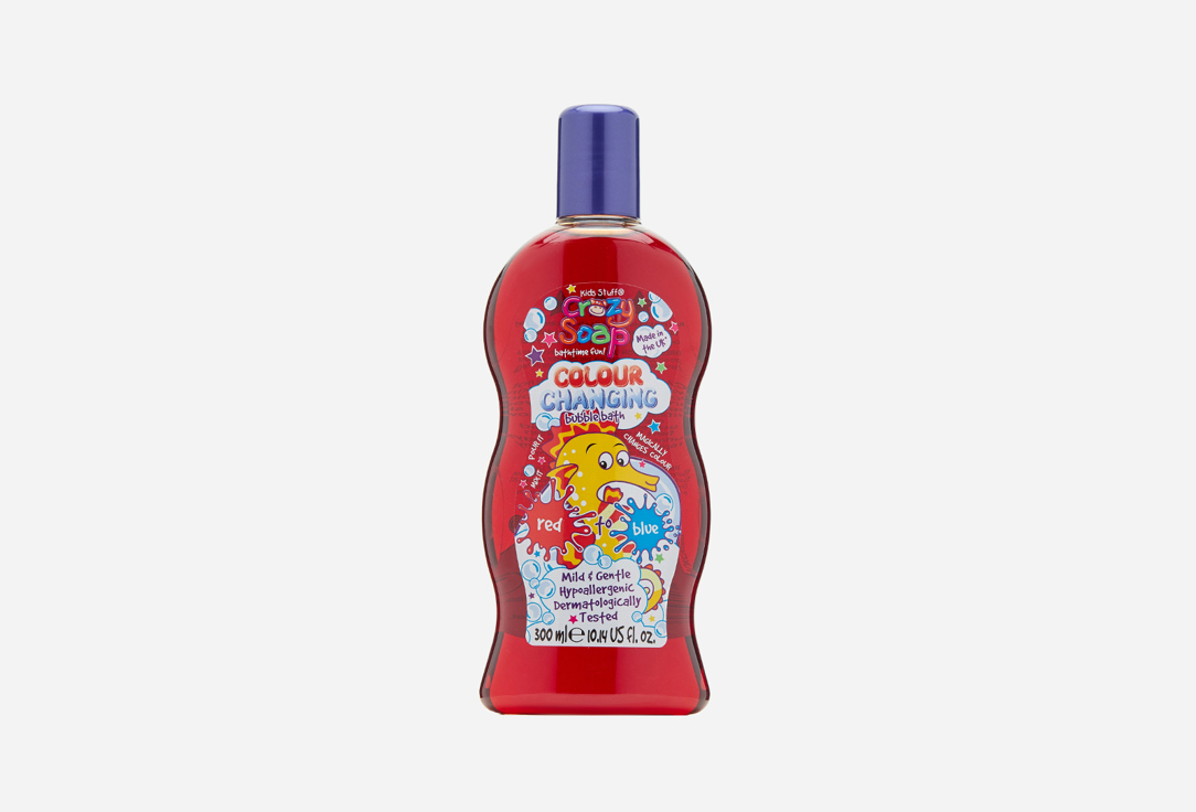 цена Пена для ванны KIDS STUFF Crazy Soap Colour Changing Bubble Bath Red To Blue 300 мл