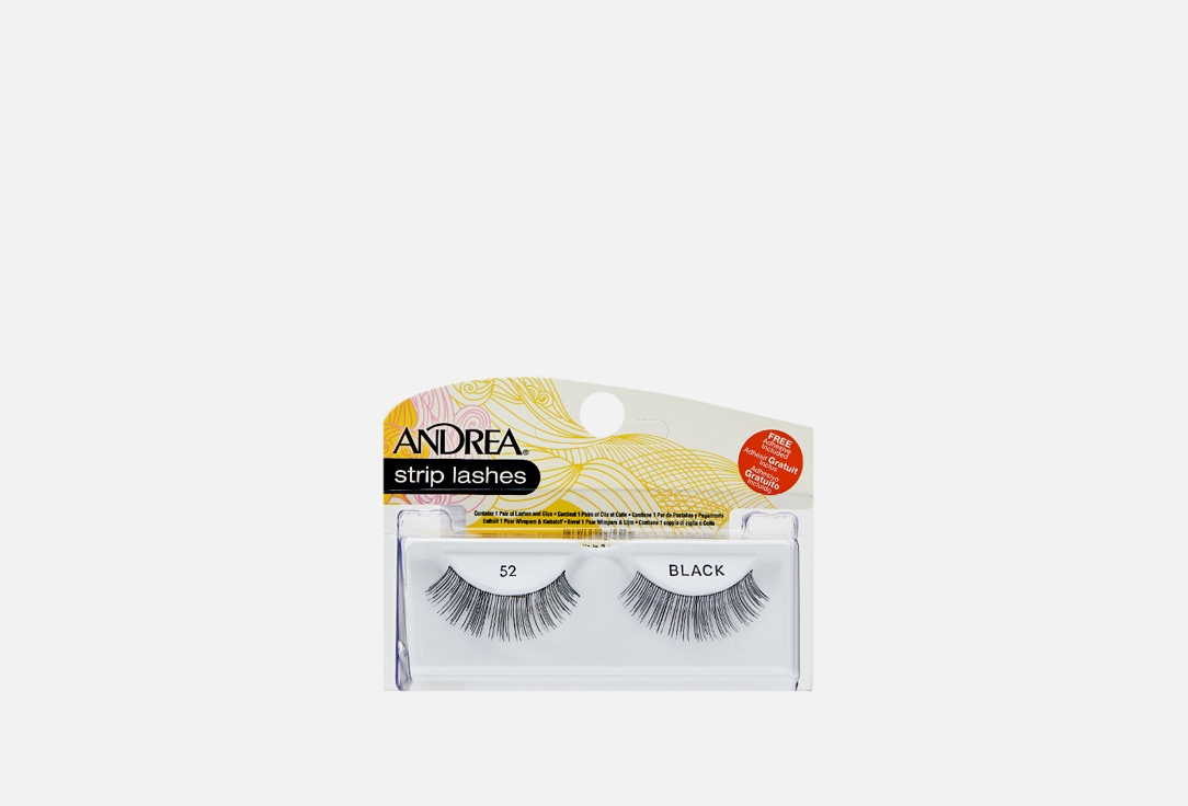 Изображение товара Накладные ресницы Andrea Mod Lashes № 52 из человеческого волоса водостойкие и натуральные