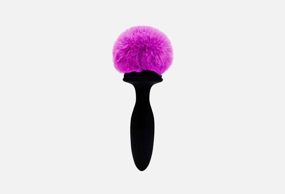 Анальная вибровтулка черно-фиолетовая S Happy Rabbit Small Rechargeable Vibrating Bunny Tail Butt Plug 4 Inches 