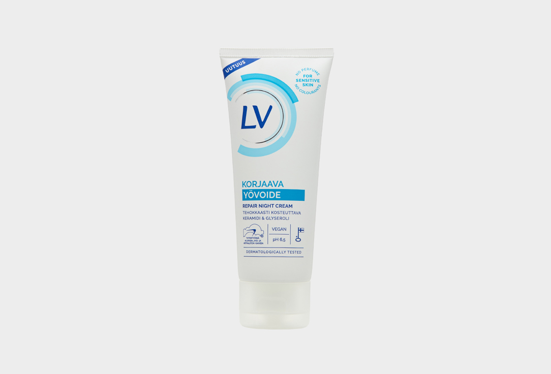Восстанавливающий ночной крем для чувствительной кожи лица LV Repairing Night Face Cream for sensitive skin 60 мл цена и фото