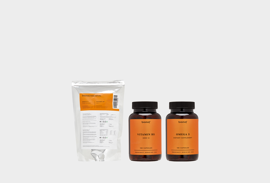 Базовый комплект Bioniq Vitamin D3 + Omega 3 Dietary supplement  