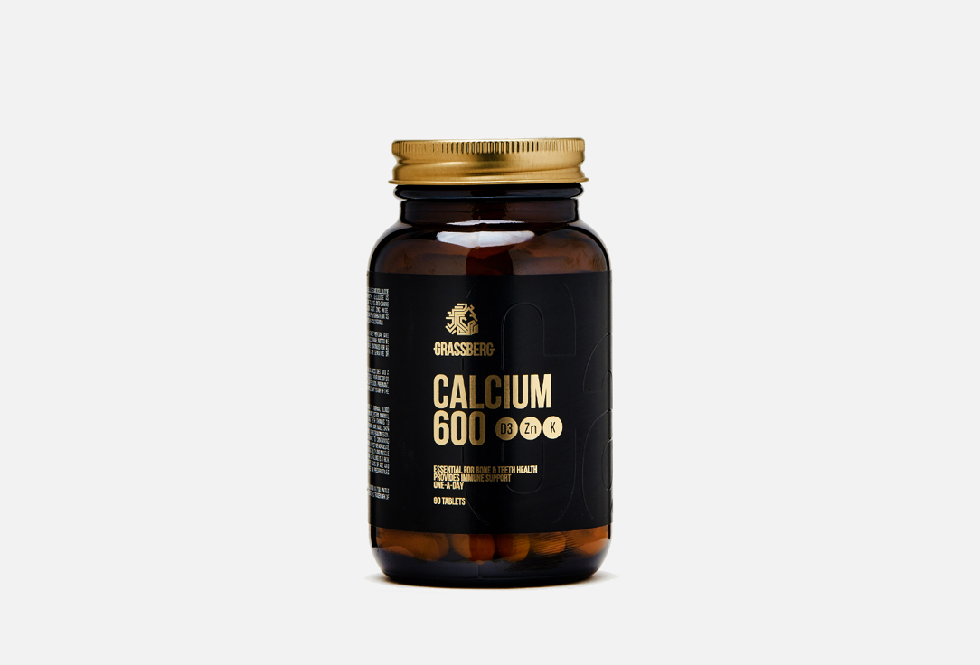 Calcium 600 цинк, витамины k, d3 в таблетках 90 шт