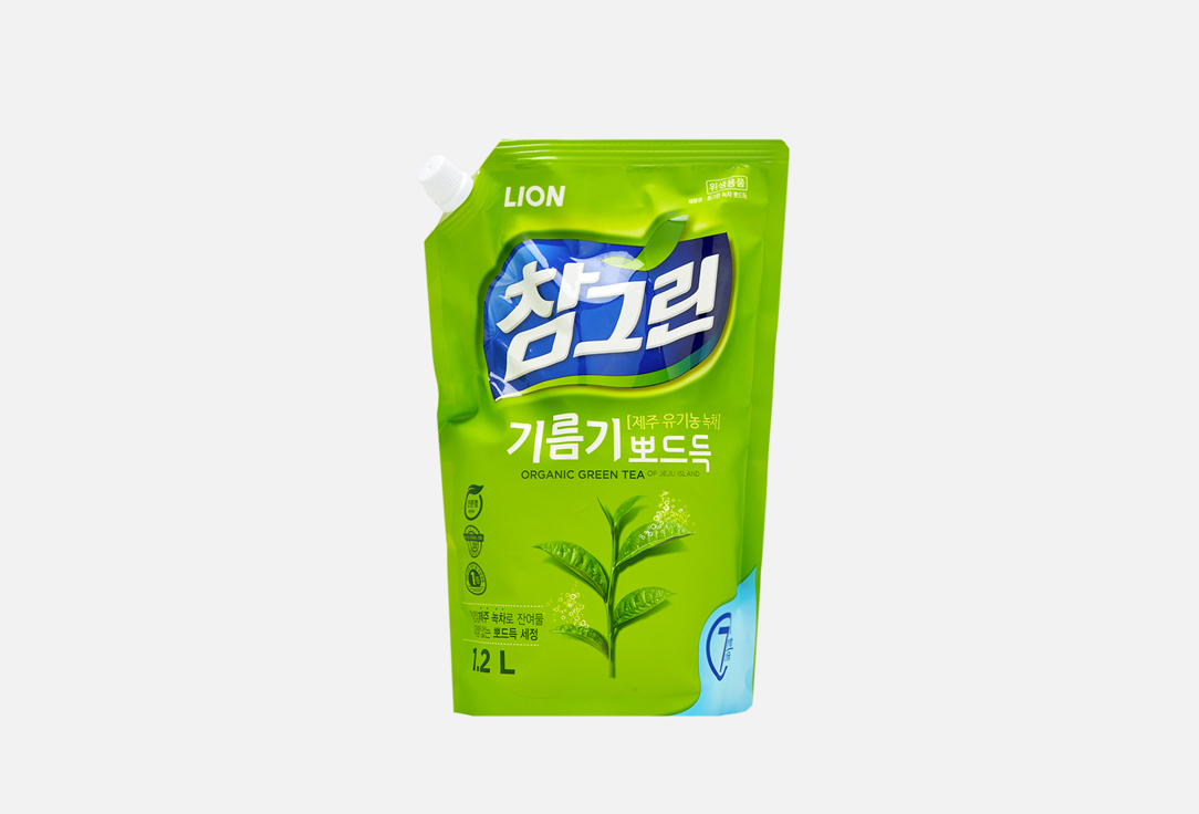 Средство для мытья посуды, овощей и фруктов Зеленый чай LION Chamgreen 1200 мл lion thailand средство lipon f для мытья посуды 500 мл