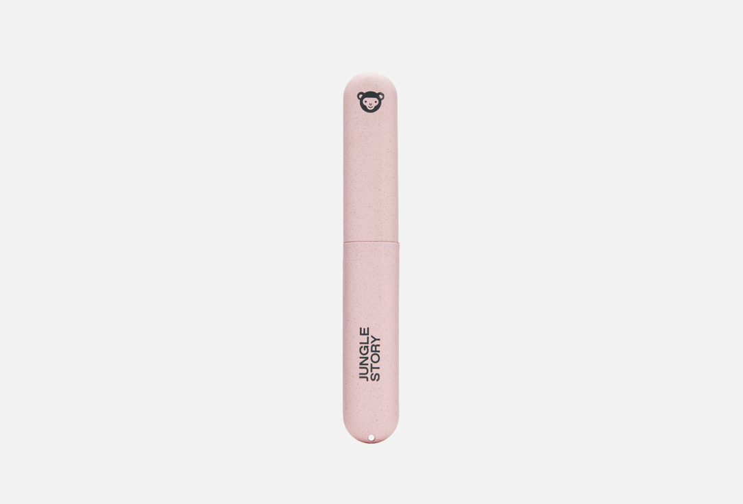 Футляр для зубной щетки из растительных материалов биоразлагаемый розовый Jungle Story  Ceramic stand holder toothbrush Pink 