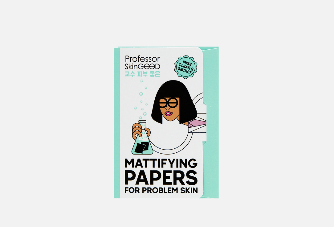 

Матирующие салфетки для проблемной кожи PROFESSOR SKINGOOD, Прозрачный, Mattifying Papers 50 шт