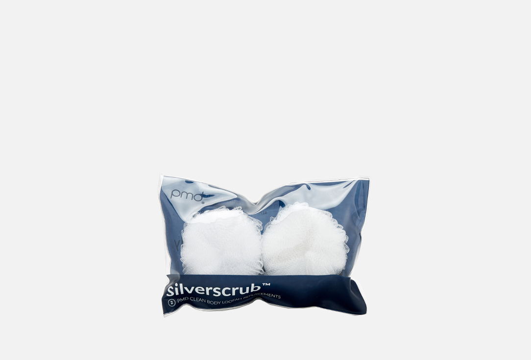 

Насадка - Люфа с серебром PMD BEAUTY, Silver-Infused Loofah - Navy 2 шт