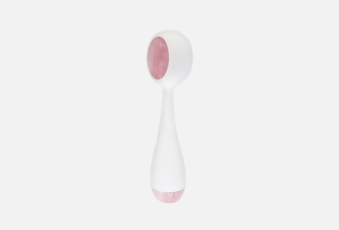 Силиконовая щёточка для очищения ПРО, с Розовым Кварцем PMD Beauty  Clean Pro White with Rose Quartz 