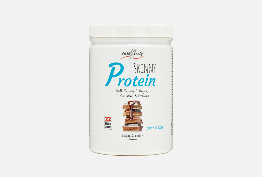 Комплексный протеин для похудения со вкусом бельгийский шоколад QNT Skinny Protein with beauty collagen, L-carnitine and vitamins 450 г шоколад яшкино бельгийский