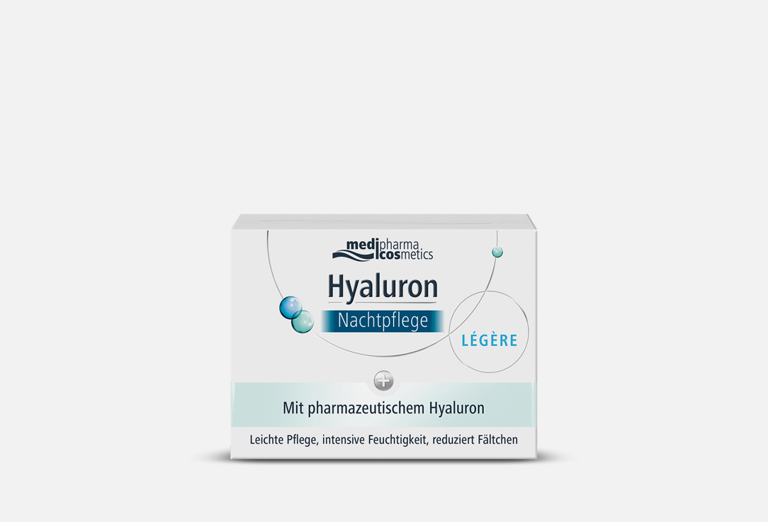 Изображение товара крем для лица ночной легкий Medipharma Cosmetics Hyaluron Nachtpflege Legere