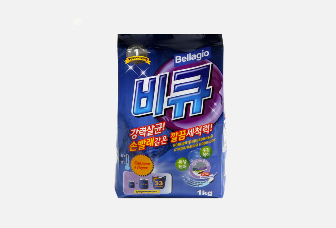 

Концентрированный стиральный порошок BELLAGIO, Для ручной и автоматической стирки 1000 г