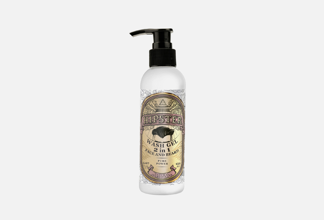 

Гель для умывания HIPSTER, Wash Gel 2 in 1 Face and Beard 150 мл