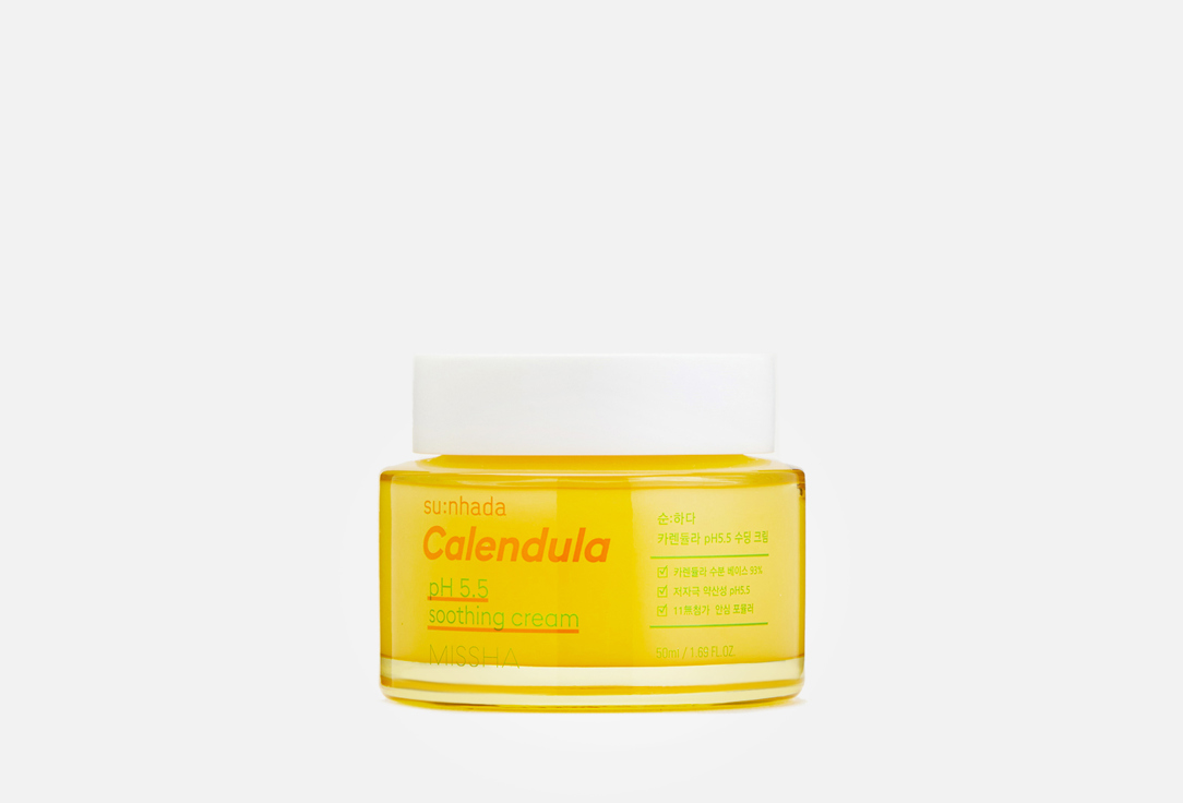 Успокаивающий крем с календулой для лица Missha Su:Nhada Calendula pH Balancing & Soothing Cream 