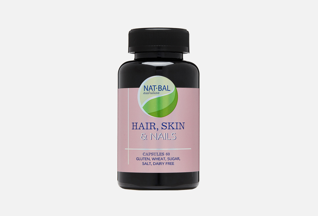 Биологически активная добавка NAT BAL NUTRITION Skin, Hair & Nails 60 шт комплекс аминокислотный atech nutrition bcaa 4 1 1 капс 240 шт