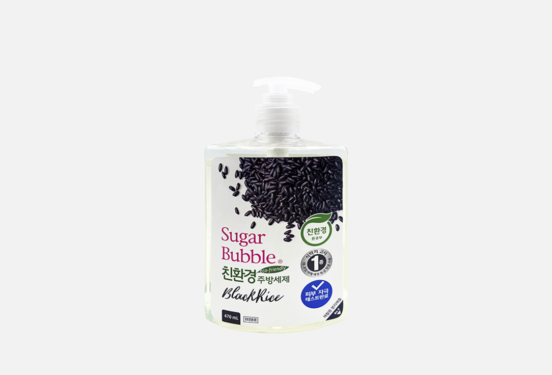 Экологичное средство для мытья посуды Sugar bubble Black Rice 