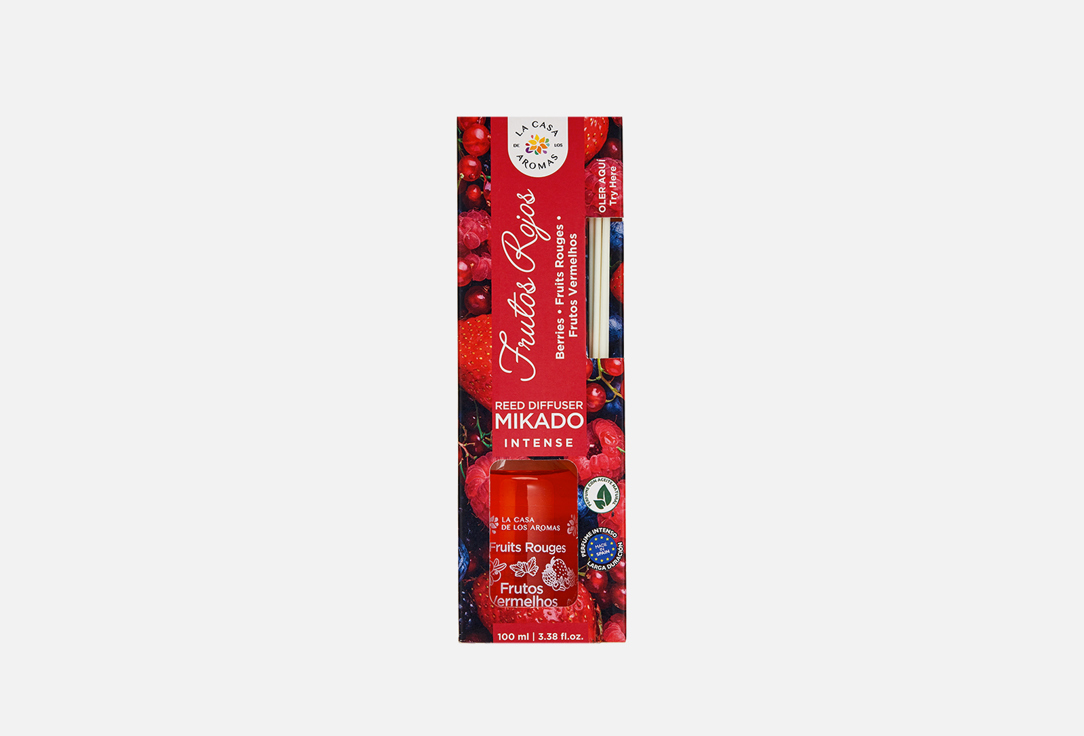 Ароматизатор воздуха с палочками, Красные фрукты LA CASA DE LOS AROMAS MIKADO INTENSE RED FRUITS 100 мл салфетки сервировочные morbiflex casa красные 40х40 см 2шт в упаковке
