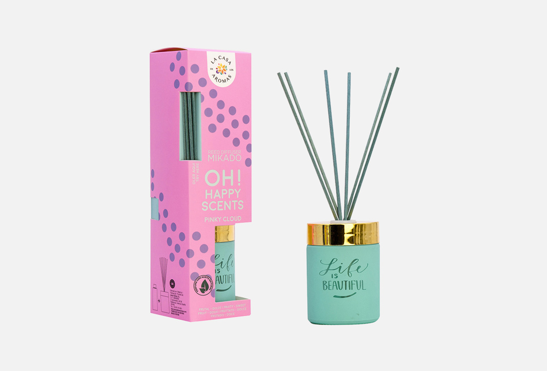 

Ароматизатор воздуха с палочками, Розовое облако LA CASA DE LOS AROMAS, MIKADO PINKY CLOUD 100 мл