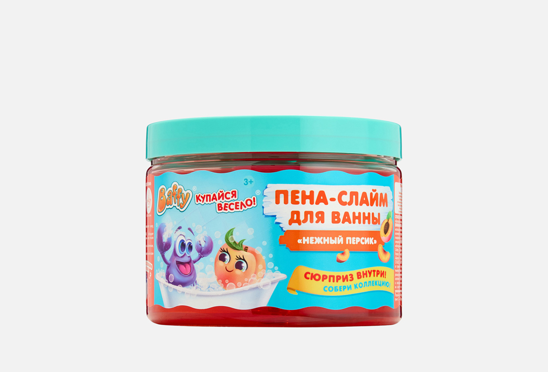 Изображение товара Детская пена-слайм для ванны с сюрпризом Baffy Нежный персик