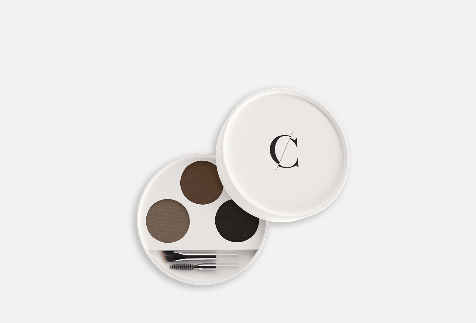Kit Sourcils Miss W N°14 Brunes - Poudre Compacte Bio Et Vegan - Neuf