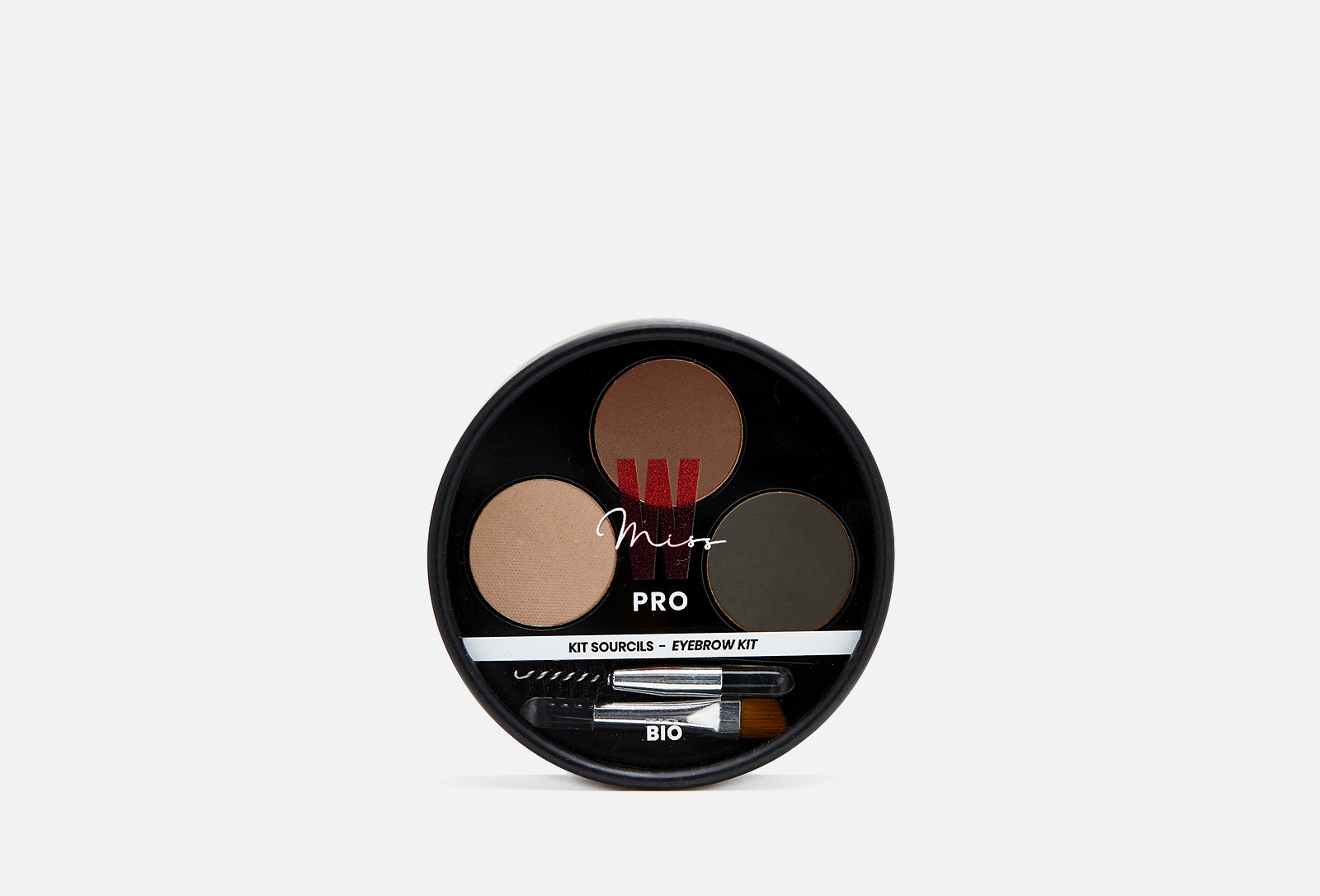 Kit Sourcils Miss W N°14 Brunes - Poudre Compacte Bio Vegan, Effet Naturel, PAO 10 Mois, Neuf