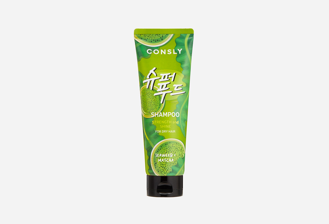 Шампунь с экстрактами водорослей и зеленого чая Матча для силы и блеска волос CONSLY Seaweed & Matcha Shampoo for Strength & Shine 250 мл