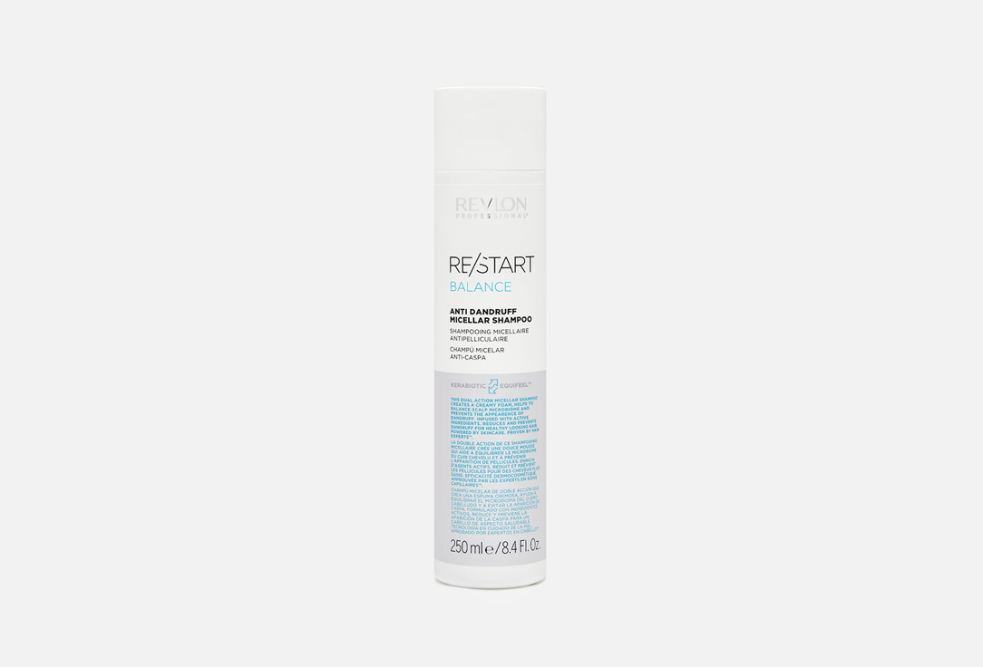 Мицеллярный шампунь для кожи головы против перхоти и шелушений REVLON PROFESSIONAL Re/Start Balance Anti Dandruff Micellar Shampoo 250 мл цена и фото