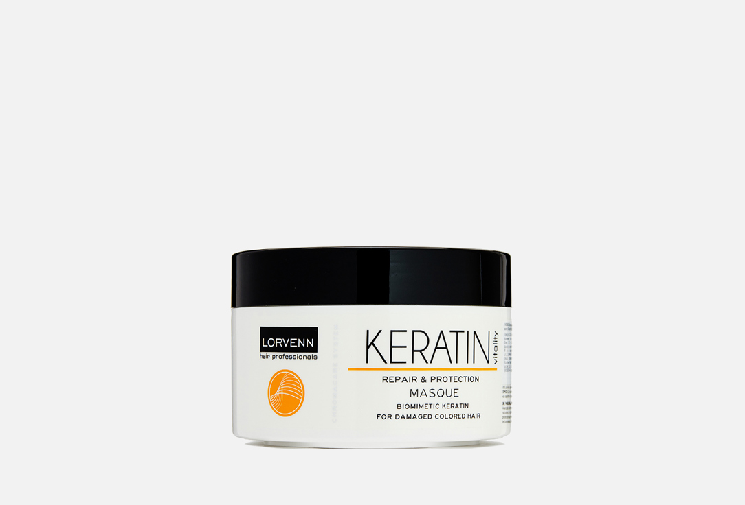 Восстанавливающая маска с кератином LORVENN KERATIN VITALITY 500 мл крем кондиционер keratin vitality для восстановления волос lorvenn hair professionals с кератином 300 мл