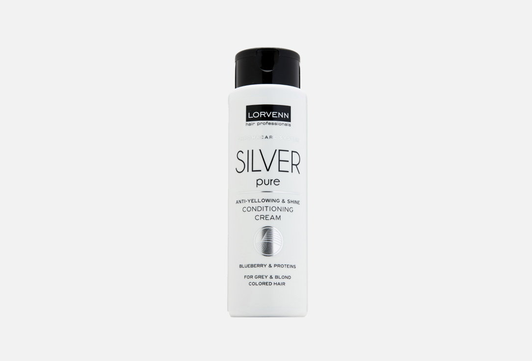 Нейтрализующий крем-кондиционер LORVENN SILVER PURE ANTI-YELLOWING & RADIANCE 300 мл маска для волос lorvenn silver pure 100 мл
