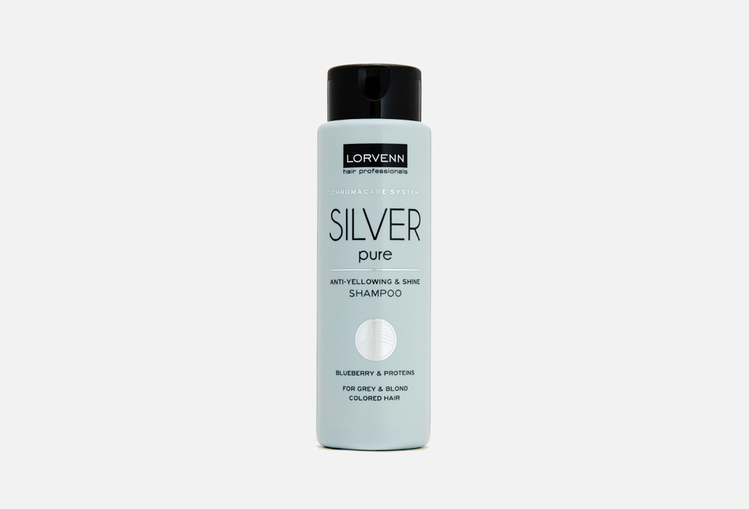 Шампунь LORVENN SILVER PURE ANTI-YELLOWING & RADIANCE 300 мл нейтрализующий крем кондиционер lorvenn silver pure anti yellowing