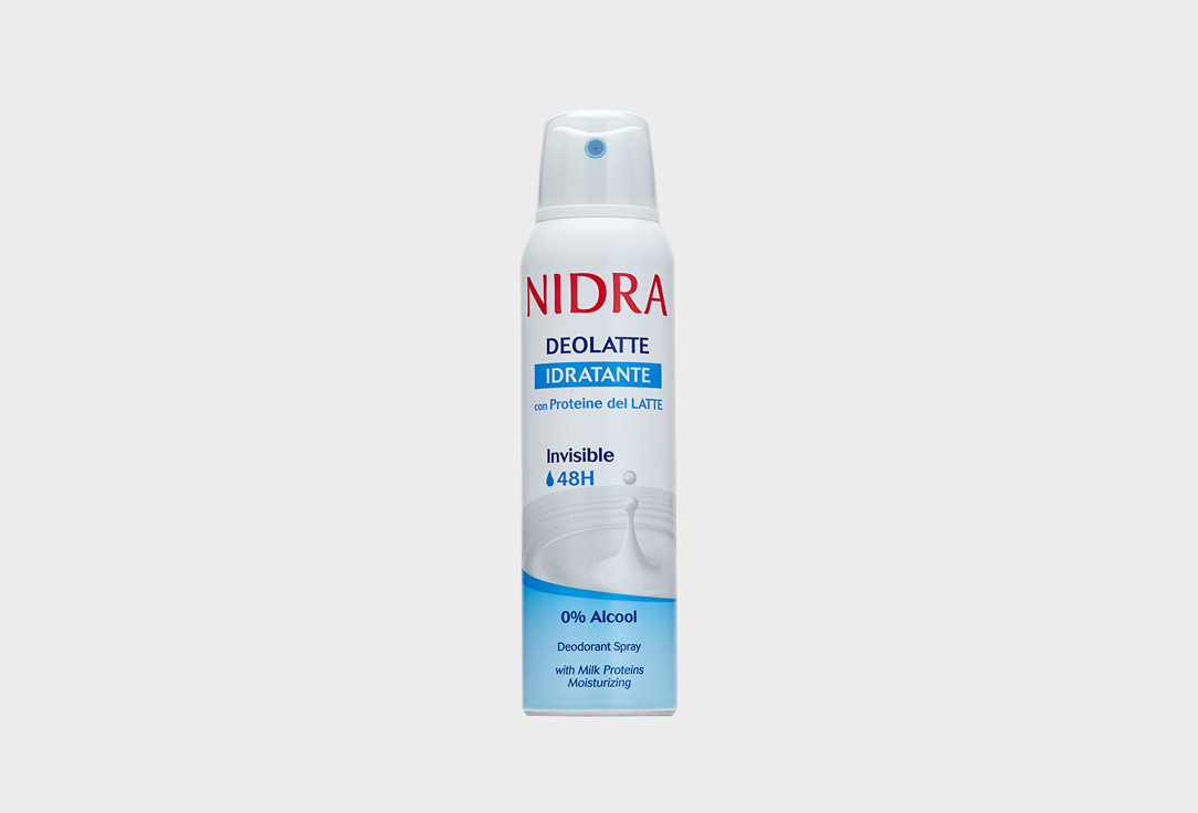 Дезодорант-аэрозоль увлажняющий, с молочными протеинами NIDRA MOISTURIZING MILK DEODORANT SPRAY WITH MILK PROTEINS 150 мл