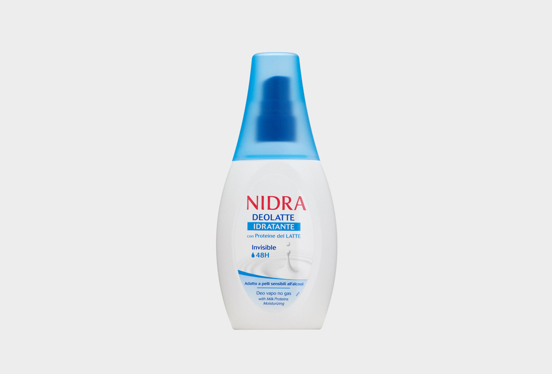 цена Дезодорант-спрей для тела увлажняющий с молочными протеинами NIDRA MOISTURIZING MILK DEO VAPO NO-GAS WITH MILK PROTEINS 75 мл