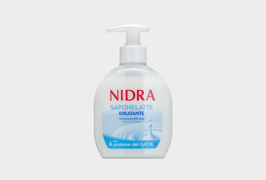 Жидкое мыло с молочными протеинами NIDRA MILK LIQUID SOAP WITH MILK PROTEINS 300 мл мыло жидкое dettol увлажнение с алое вера и молочными протеинами 250 мл