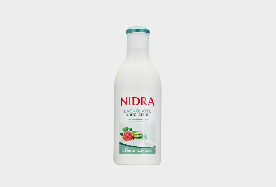 пена для ванны nidra almond milk 750мл Пена-молочко для ванны смягчающее молоко, инжир, алоэ NIDRA MILK BATH FOAM WITH FIG MILK AND ALOE 750 мл
