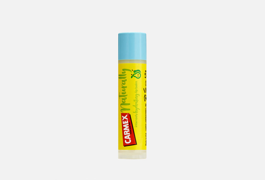 натуральный бальзам для губ с ароматом груши, в стике CARMEX Naturally pear aroma 4.25 г солнцезащитный и увлажняющий бальзам для губ spf 15 с запахом граната стик в блистере carmex