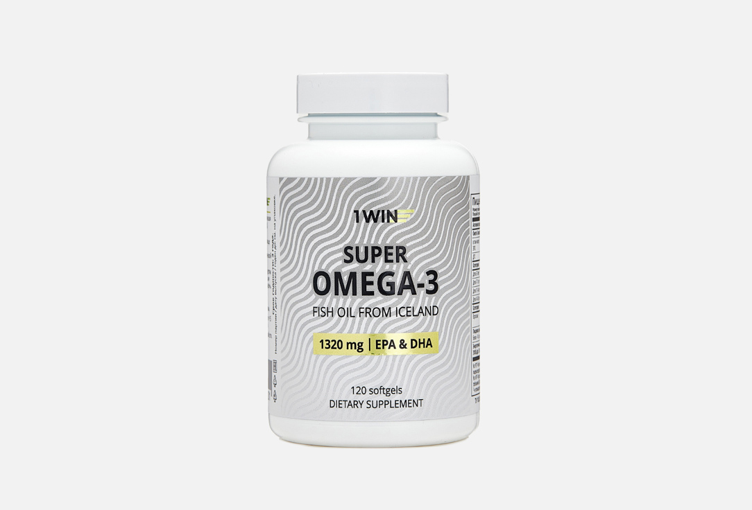 Омега 3 1WIN Super omega-3 1320 мг в капсулах 120 шт бад для женского здоровья 1win биотин фолиевая кислота омега 3 в капсулах 30 шт