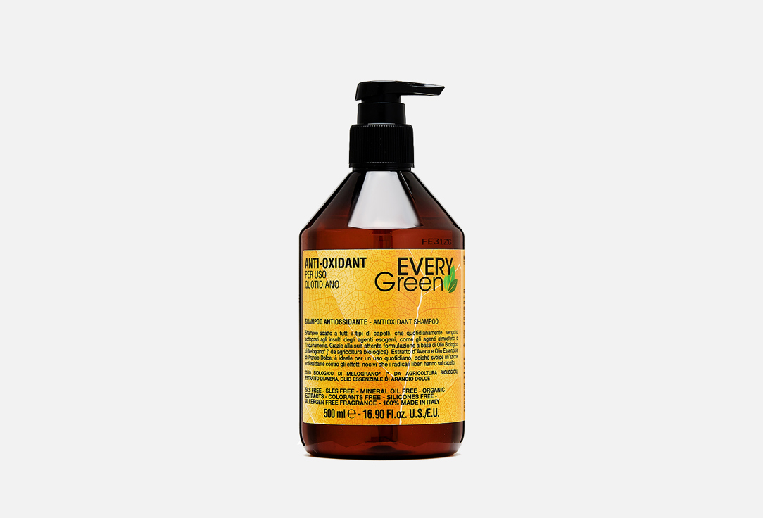 Антиоксидантный шампунь для всех типов волос DIKSON EVERYGREEN Shampoo antioxidant 500 мл dikson шампунь для волос everygreen colored hair protettivo 1000 мл