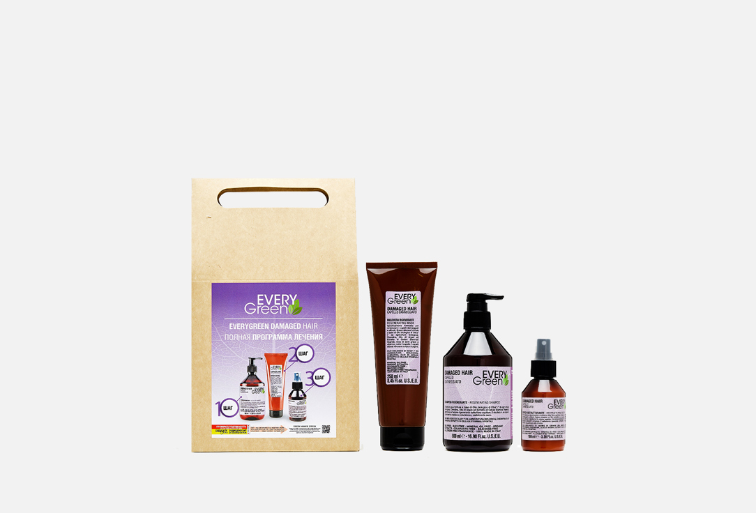 Набор продуктов для поврежденных волос DIKSON EveryGreen Complete treatment Regeneration program 