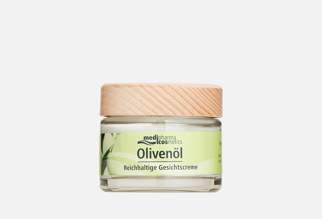 Крем для лица обогащенный MEDIPHARMA COSMETICS Olivenöl Reichhaltige Gesichtscreme 50 мл крем для лица medipharma cosmetics hyaluron крем для лица для чувствительной кожи