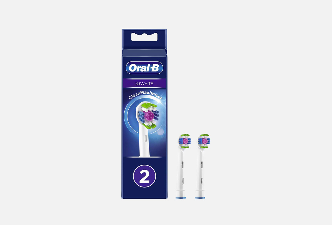 цена насадки для электрической зубной щетки ORAL-B 3D-WHITE 2 шт