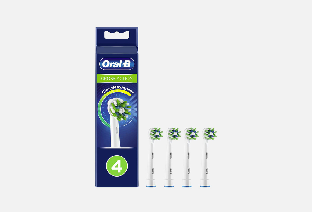 Насадки для электрической зубной щетки ORAL-B CrossAction 4 4 шт набор косметики pack 4 cabezales de recambio crossaction oral b 1 unidad