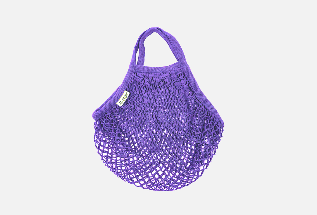 Авоська с короткой ручкой JUNGLE STORY Cotton Short Handle String Purple bag 1 шт