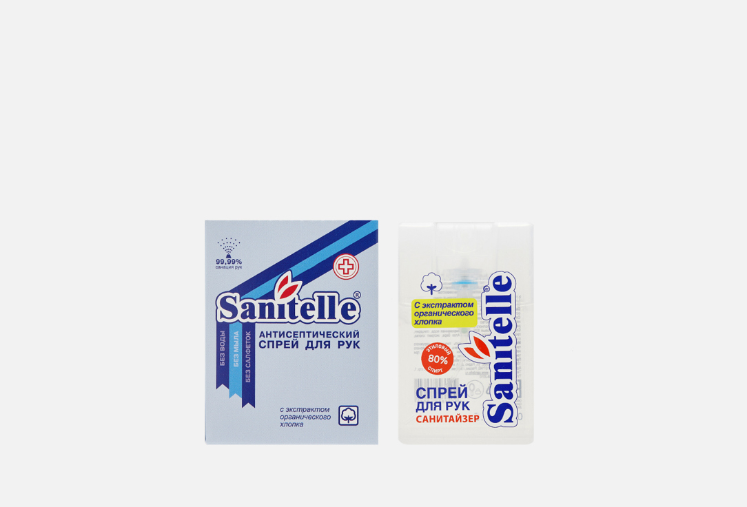 

Антисептический спрей для рук (бокс) SANITELLE, Antiseptic Sprays with cotton in Showbox 6 шт