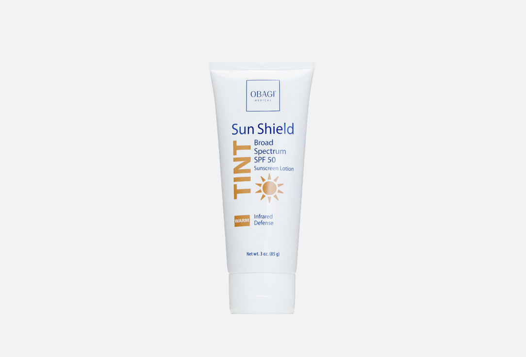 Тонирующий солнцезащитный лосьон для лица и тела SPF50 OBAGI Sun Shield Tint Broad Spectrum 85 г солнцезащитный лосьон для лица и тела spf50 obagi sun shield broad spectrum 85 г