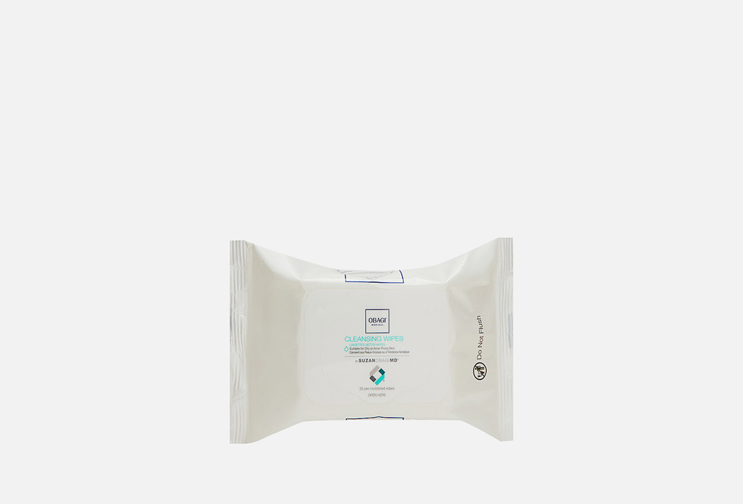

Салфетки для проблемной кожи очищающие 25шт OBAGI, ACNE CLEANSING WIPES by SUZANOBAGIMD 25 шт