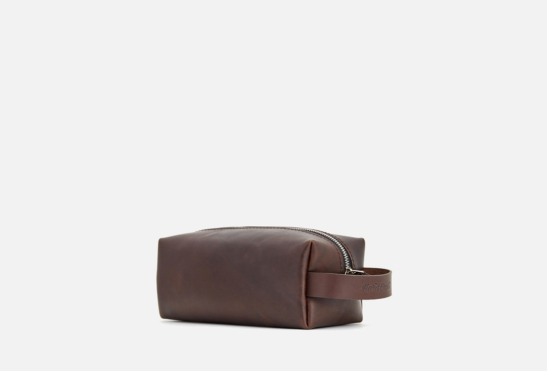 несессер HARD CRAFT Travel case made of genuine leather, brown 