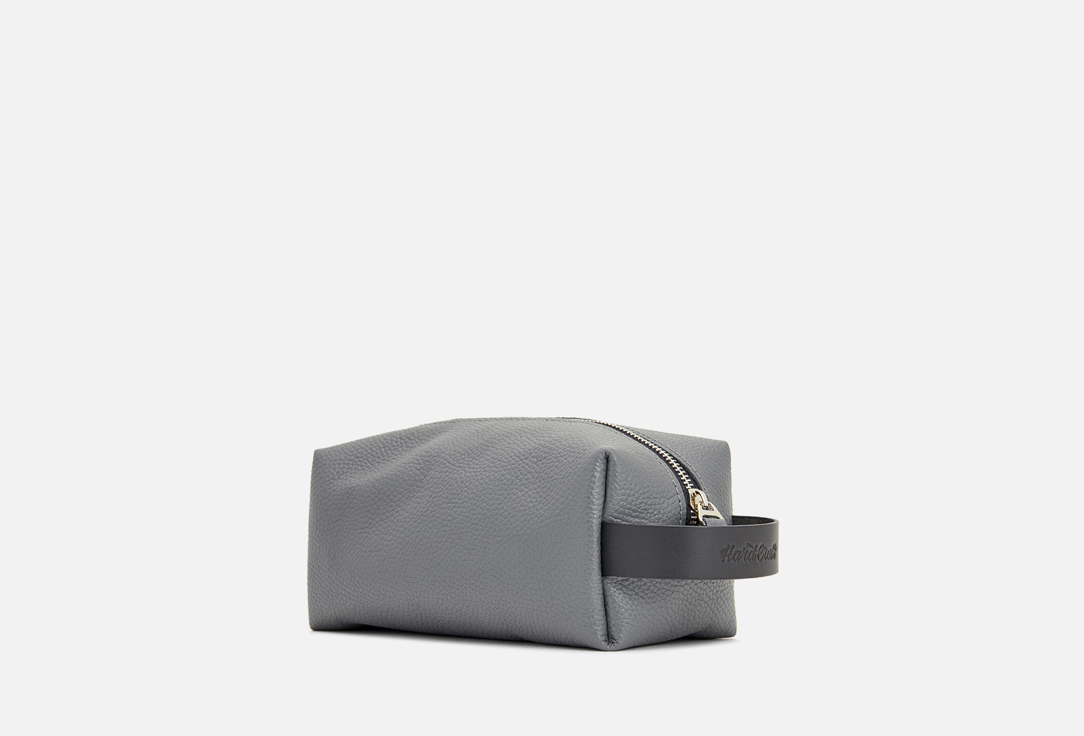 Дорожная косметичка HARD CRAFT Travel case made of genuine leather, grey 